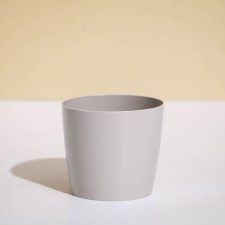 Горшок для цветов, d = 10 см, 0,5 л, пластик, бежевый