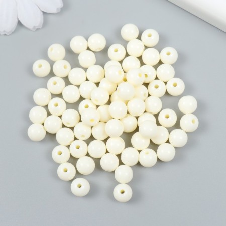 Beads Plastic "Ghee of Milk" Gloss Set 25 grams d = 0.8 cm-1