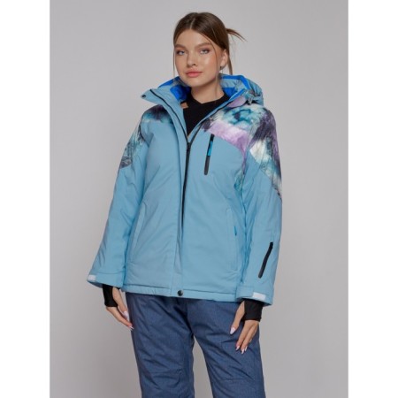 Ski jacket female winter, size 60, blue color