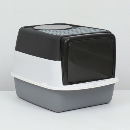 Closed toilet 51 x 34 x 37 cm, gray+scoop (with UV lamp)-1