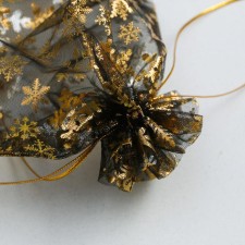 Bag gift organza “Happy New Year!”, 10 x 12 cm +/- 1.5 cm, New Year