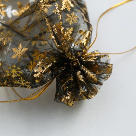 Bag gift organza “Happy New Year!”, 10 x 12 cm +/- 1.5 cm, New Year