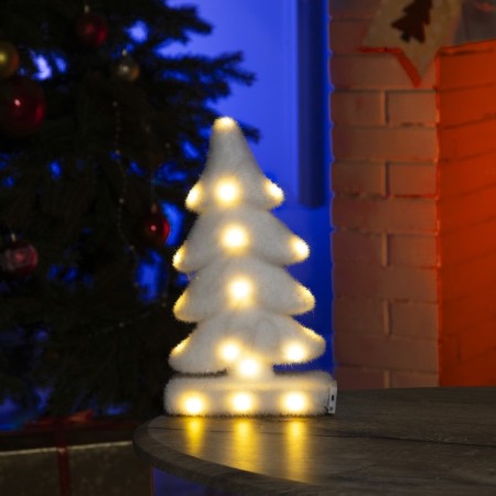 LED figure "Christmas tree" 20 × 25 × 12 cm, phlock, batteries CR2032x2 (not in the kit), glow warm white