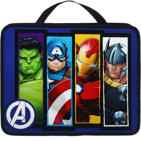 Plastic folder with A4 handles, on lightning, 75x330x260 mm, Avengers-3