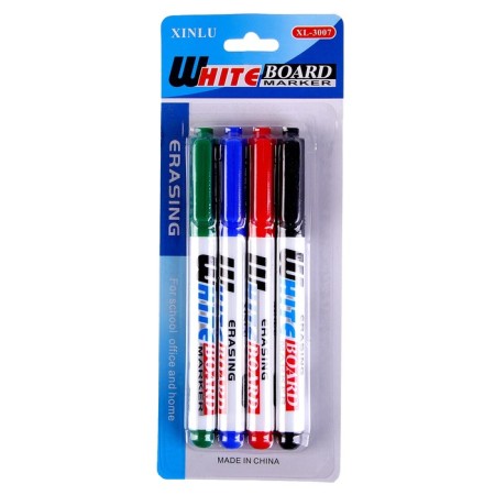 Water -based markers 4 pcs., Black, red, blue, green color-1