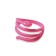 The ring "Snake" is bright, narrow, the color is bright pink, size 18