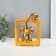 Souvenir Ceramics "Eliors - Support. Square" Orange with gold 6x13.5x17.5 cm