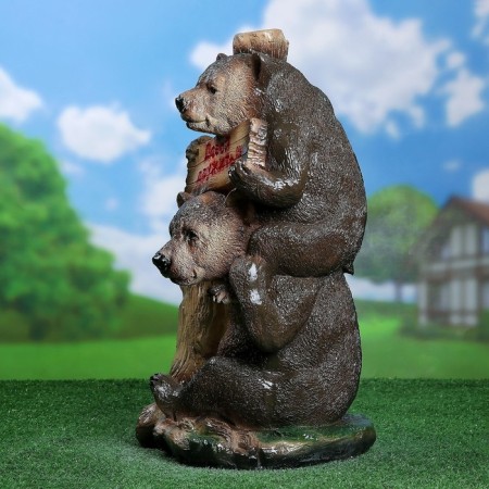 Garden figure "Bears Come friends" 30x27x55cm-8