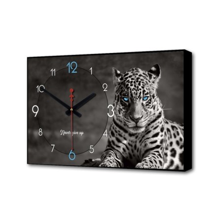 Carty clock wall, interior "leopard", smooth move, 57 x 35 x 4 cm