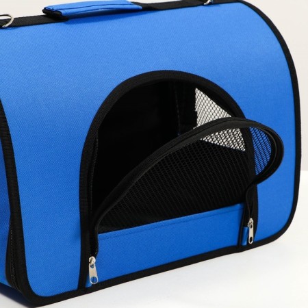 Bag - carrying for animals, 2 entrances, 40 x 25 x 28 cm, blue-7