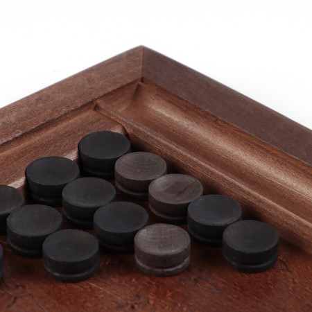 Carved backgammon "Kul-riff mosque", a board from the beech array, patina-2