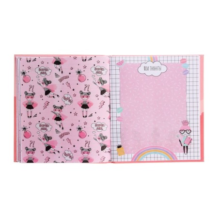 Notepad A6+, 64 sheets "My Secrets. Super Girl", integral cover, Soft Touch lamination, selective varnish, 80g/m2 block-7