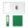 A4, 70 mm, erichkrause, standard, boumvinyl, with label on the spine, lower metal knant, green