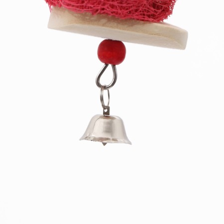 A toy with a carapace of karakatitsa, lufu and bell, 25 x 5 cm, pink-1