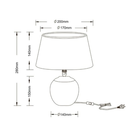 Decorative table lamp Arte Lamp Schet a5033lt-1wh, E14, 40 W, 20x20x28 cm, white-3