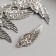 Decor Metal for creativity "Wing with rose" silver (A16767 3x1.1 cm