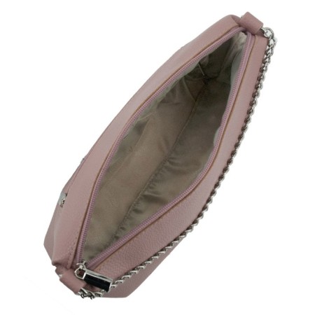 Female bag, genuine leather, pink 25x10x16 cm-1