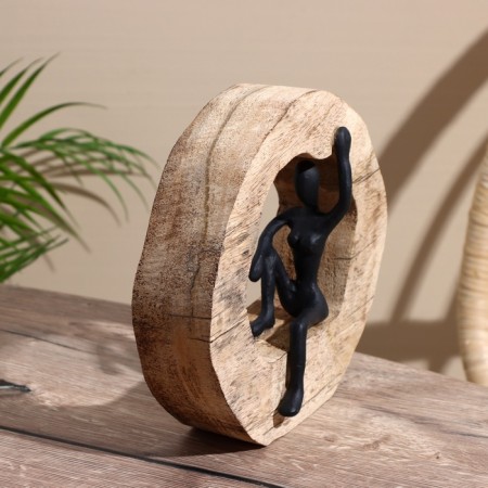 Souvenir "Girl" Polim. Smole, mankid tree 19x7.5x18.5 cm-2