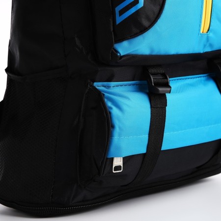 Tourist backpack 35 liters, with an increase, lightning department, 5 outer pockets, blue color-3