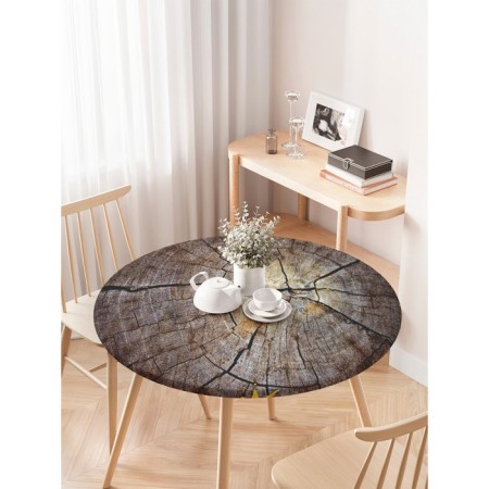 The tablecloth “Tree in sunflower”, round, oxford, elastic band, size 120x120 cm, diameter 75-100 cm-2