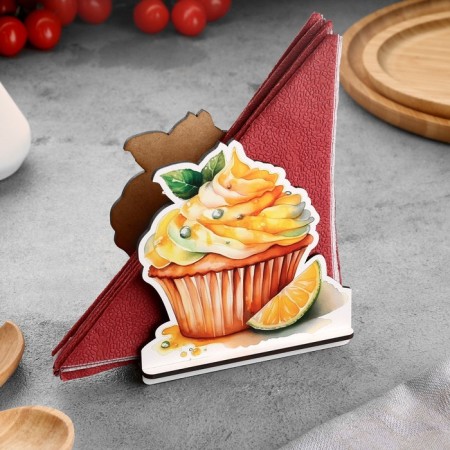 Napkin "lemon cupcake", 13 x 12 x 6 cm