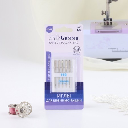 Needles for household sewing machines, universal, No. 110, 5 pcs, nu-4