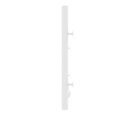 Towel electric heated Laris Olivia ChK8, 800x500 mm, 8 crossbars, left, white-4