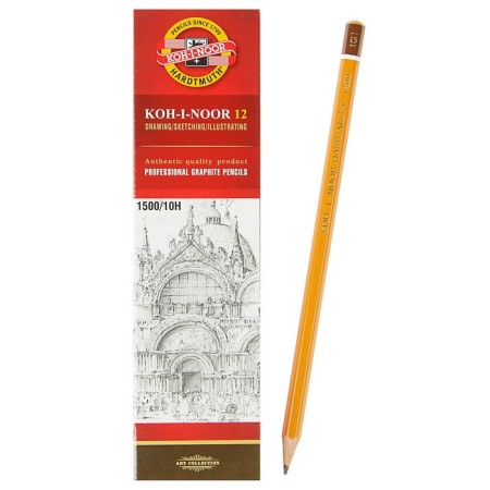 Chernographic pencil 2.0 mm, Koh-I-Noor 1500 10H, professional, l = 175 mm