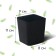 Pot for seedlings, 700 ml, d = 9 cm, h = 11 cm, black, Greengo