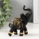 Polystone souvenir "Black Elephant in the Golden Rich Popon" 8x5x10.5 cm