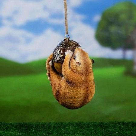 Suspended decor "Squirrel on the stomach" 17x17x8cm-2