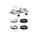 The built -in luminaire building Ambrella Diy System Elements C6514 for nozzles D60 mm, GU5.3, color gray sand
