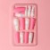 Pink Dream Frinding Nails, 24 pcs, adhesive plates, ballerina shape, pink/beige/white color