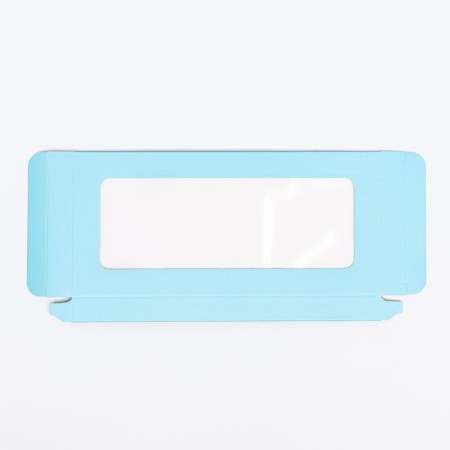 Gift box for tiles of chocolate, with a blue window, 17 x 8 x 1.4 cm-4