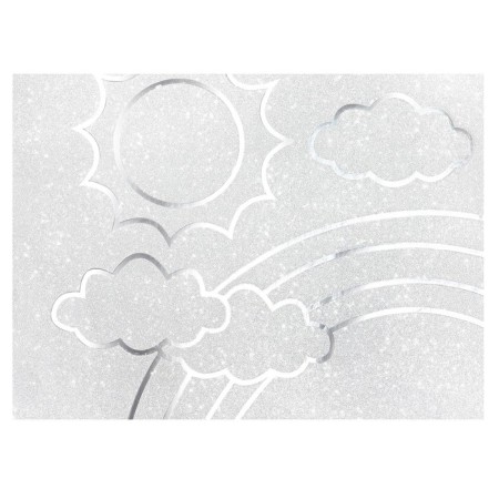 Colored paper, coloring, A4, 6 sheets, 1 color, with sparkles, one -way, in a package, 80 g/m², blue tractor-5