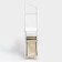 Roster with a double underwear basket and crossbars, 2 tier, white color, 60x35x160 cm
