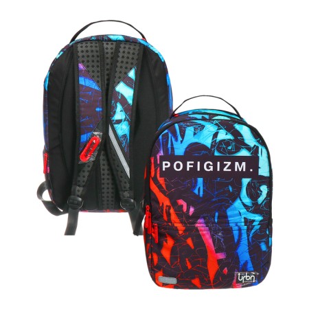 Youth backpack 39 x 30 x 17, ergonomic back, Davente Label 19l, + USB Pofigizm 7032442-2