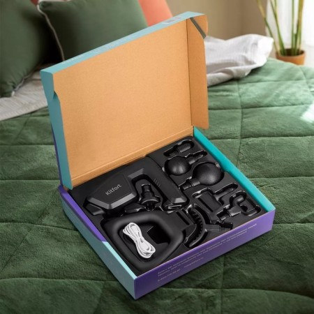 Body massage KitFort KT-2976, electric, percussion, 24 watts, 6 nozzles, black-9