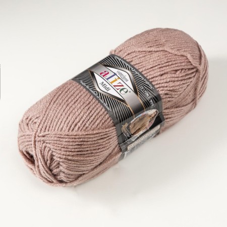 Yarn "Superlana Midi" 25% wool, 75% acrylic 170m/100g (541 mink)-1