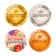 A set of medals "School" glitter, 10 pieces, 8x8 cm