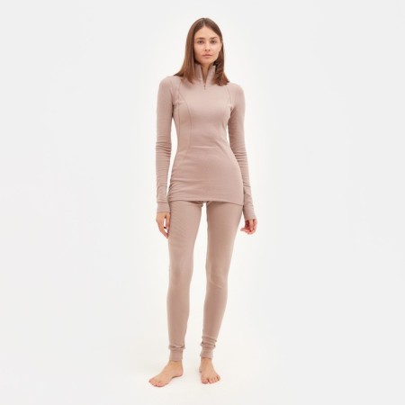 Women's thermal underwear (longshit, leggings) minku beige color, river 52-5