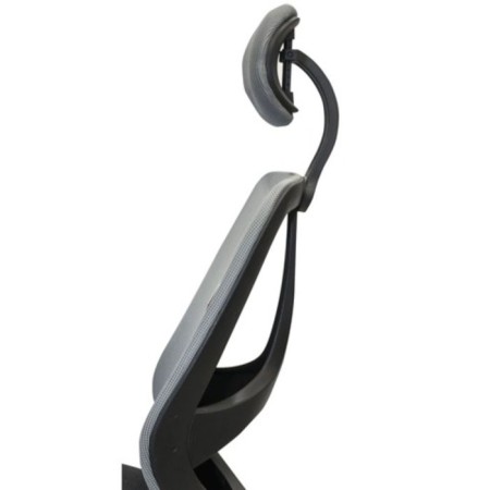 The chair of the operator Brabix Saturn ER-400, with a headrest, combined black/gray-8