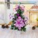 Christmas tree decor "Winter Forest" 17x27 cm, lilac