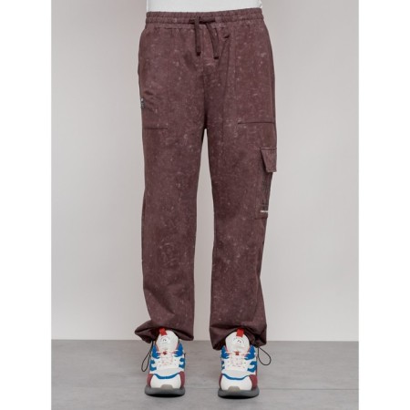 Sports male trousers, size 50, brown color-6