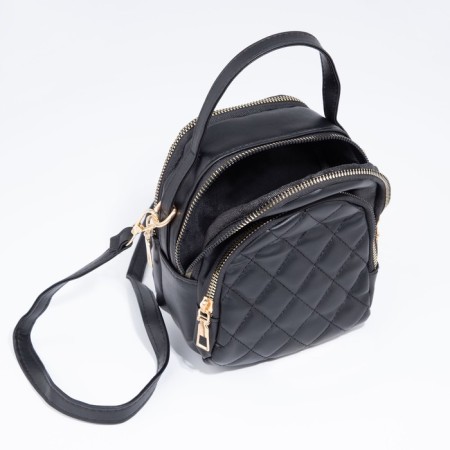 Bag Cross-Bodi with a zipper, black color-6