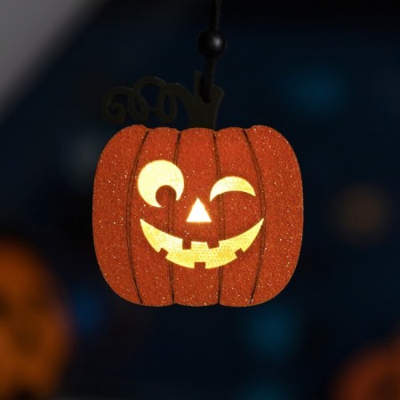 LED suspension "Jack Lantern" 8 × 5.5 × 5 cm, plastic, batteries LR1130x3, glow warm white