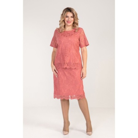 Female skirt, size 66, pink color-1