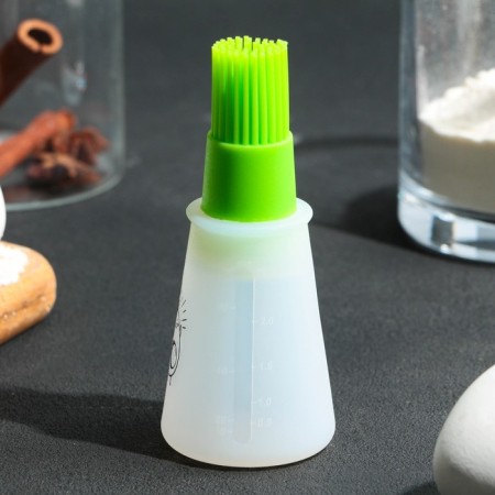 Avocado oil brush, 11.8x5.2 cm, silicone, green color-4