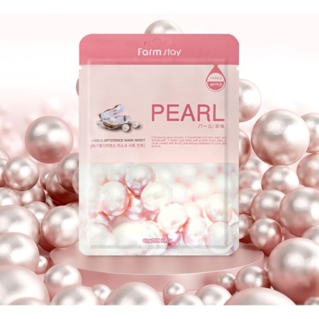 Fabric mask with an extract of pearls Farmstay, 23 ml