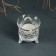 Climber Plastic, glass for 1 candle "droplets" silver 7x6x6 cm